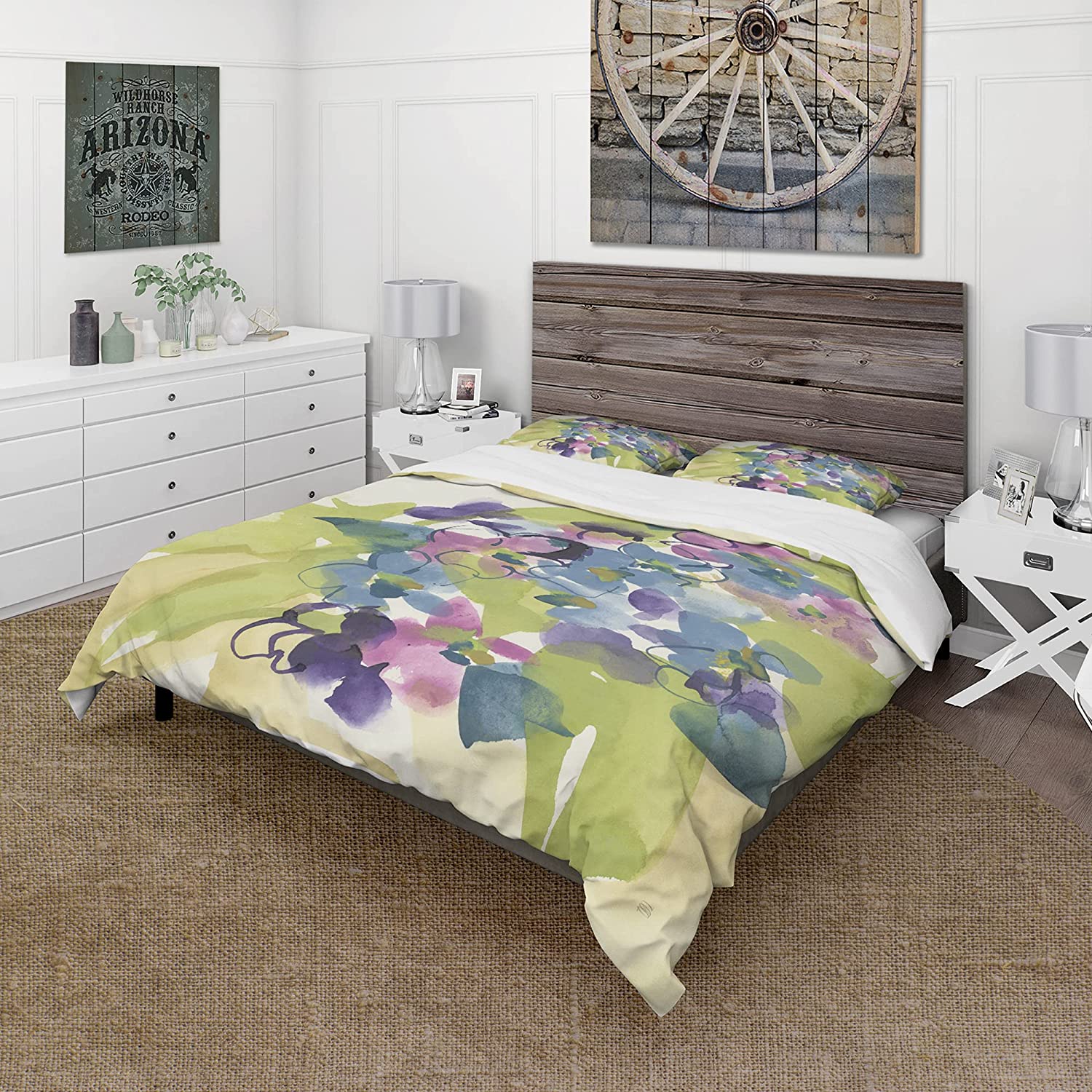 Price:$120.04 'Spring Bouquet I' Traditional Duvet Cover Set : Home & Kitchen
