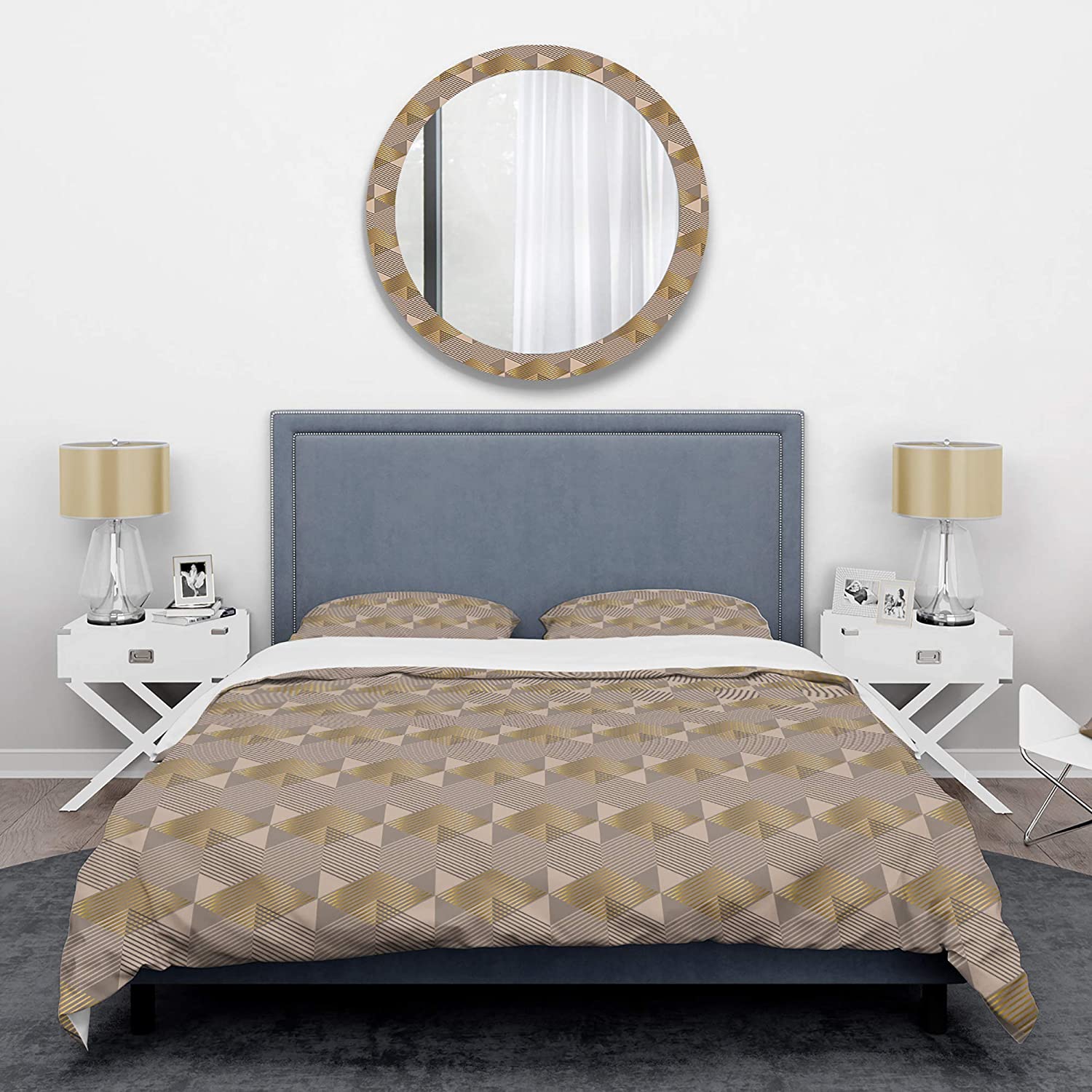 Price:$120.04 'Retro Square Design VI' Mid-Century Modern Duvet Cover Set : Home & Kitchen