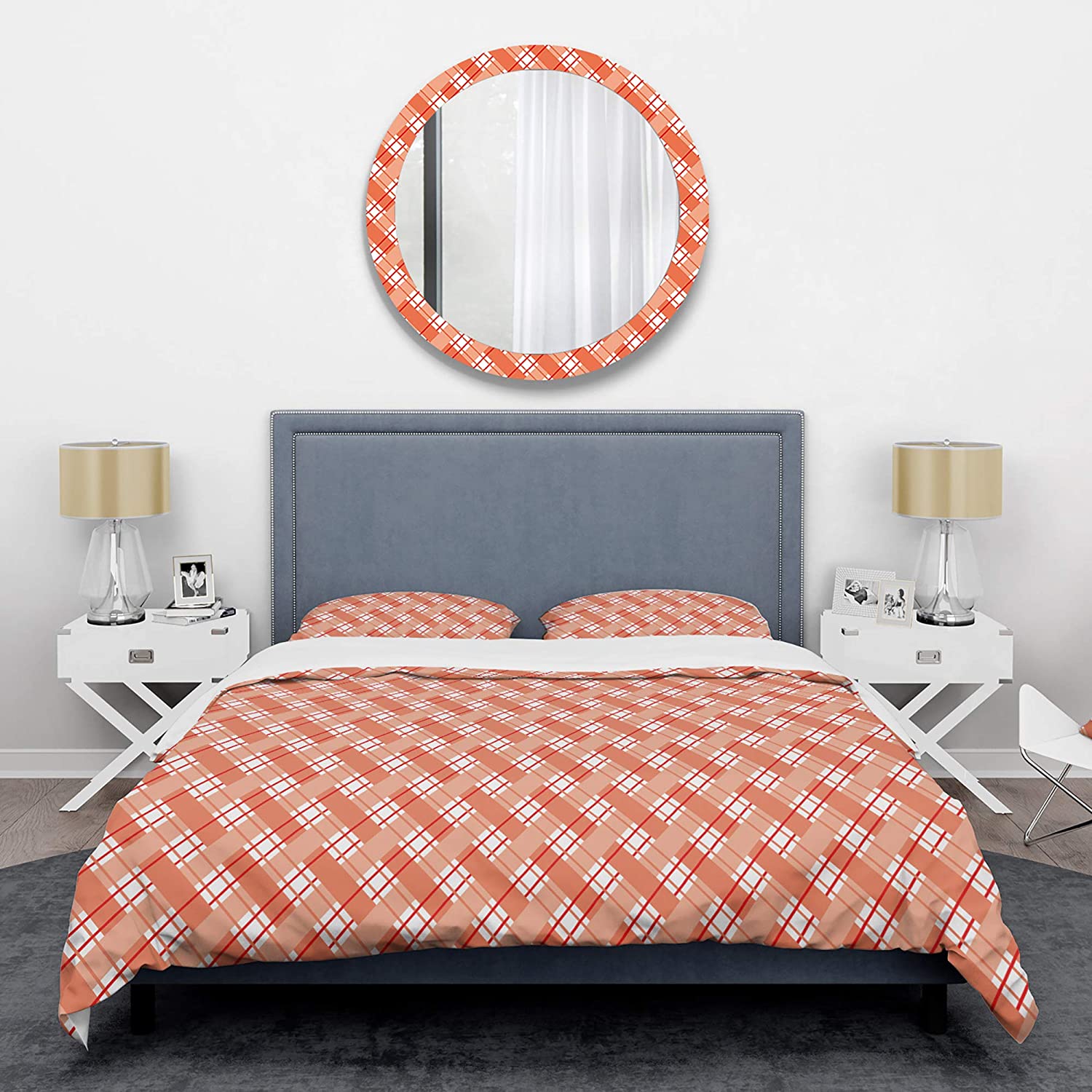 Price:$85.76 Checkered Pattern I' Mid-Century Modern Duvet Cover Set : Home & Kitchen
