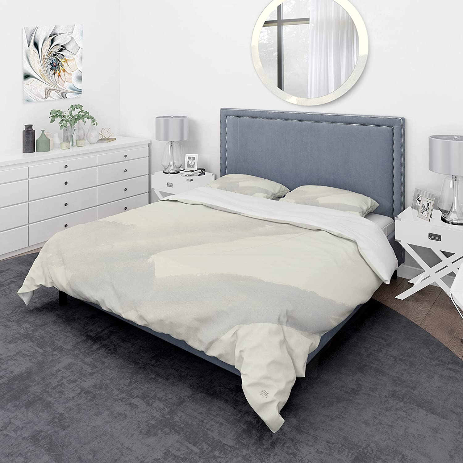 Price:$85.76 'Minimal Geometric Zen III' Geometric Duvet Cover Set : Home & Kitchen