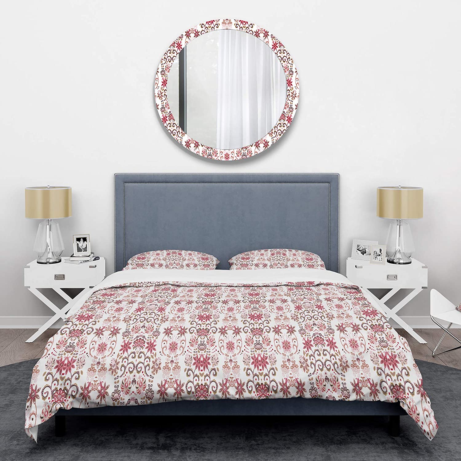 Price:$120.04 'Ornamental Retro Pattern' Mid-Century Modern Duvet Cover Set : Home & Kitchen