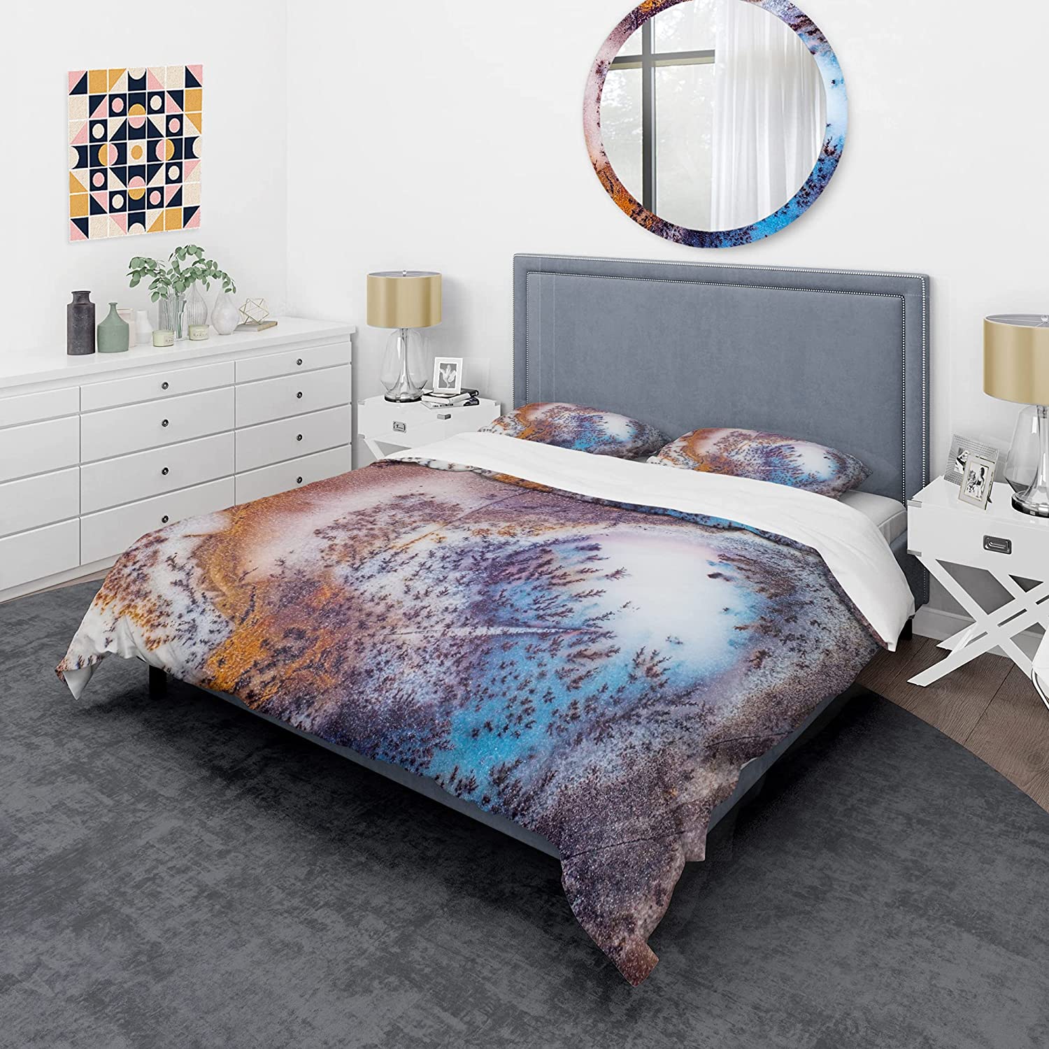 Price:$109.78 'Decorative Stone Moss Agate Close up' Stone Duvet Cover Set : Home & Kitchen