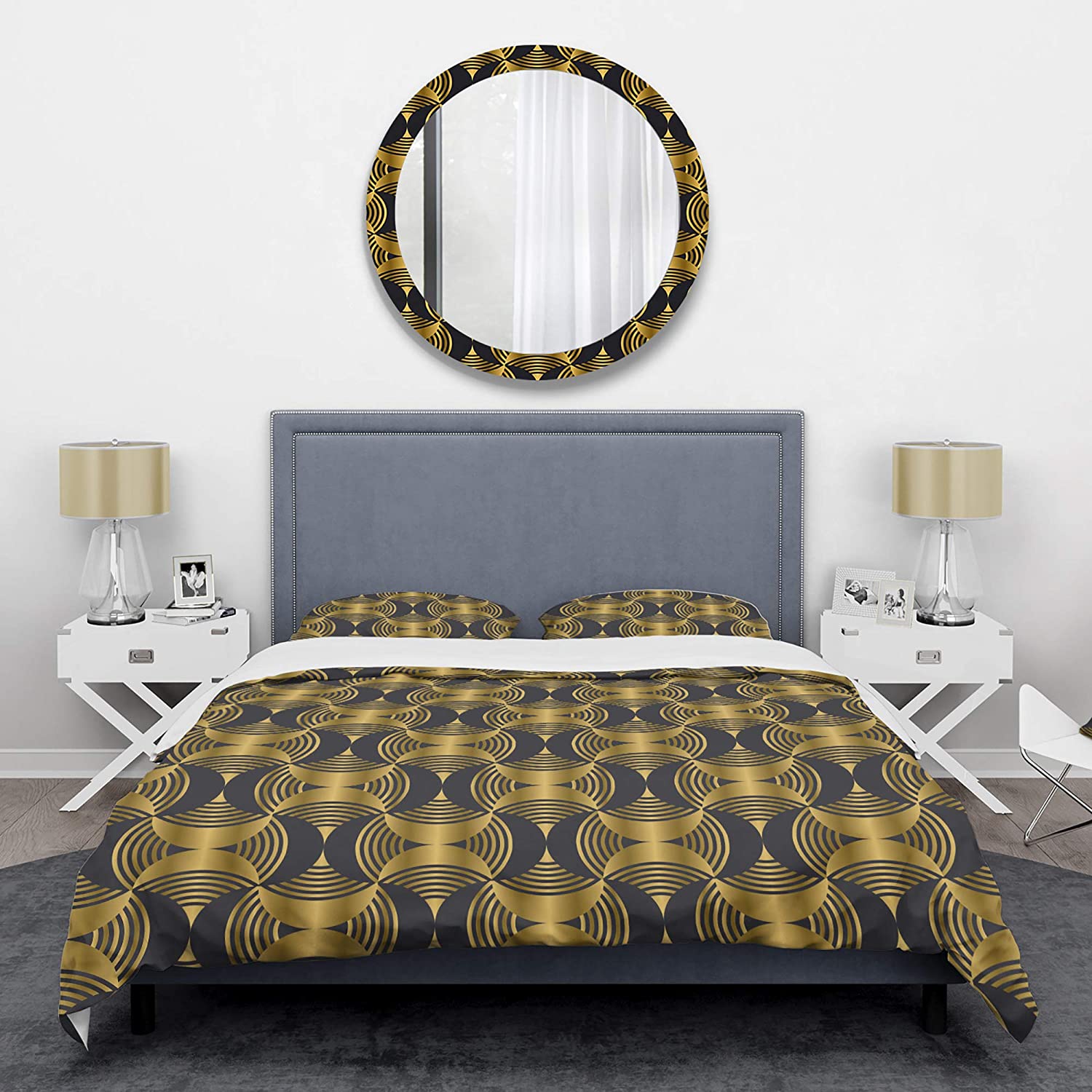 Price:$109.78 'Art Deco Style Modern Pattern' Mid-Century Modern Duvet Cover Set : Home & Kitchen