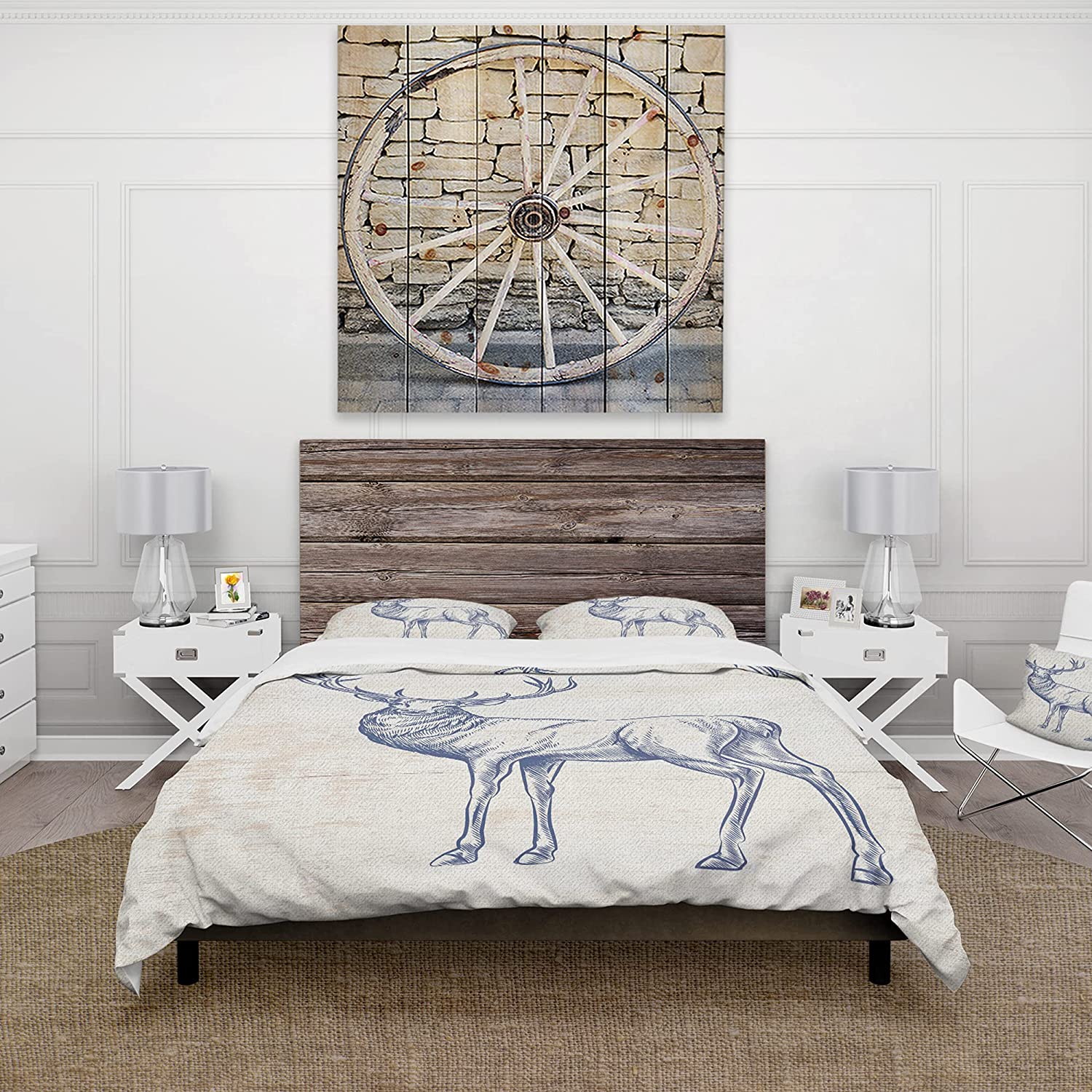 Price:$85.79 'Deer Wild and Beautiful XII' Farmhouse Duvet Cover Set : Home & Kitchen
