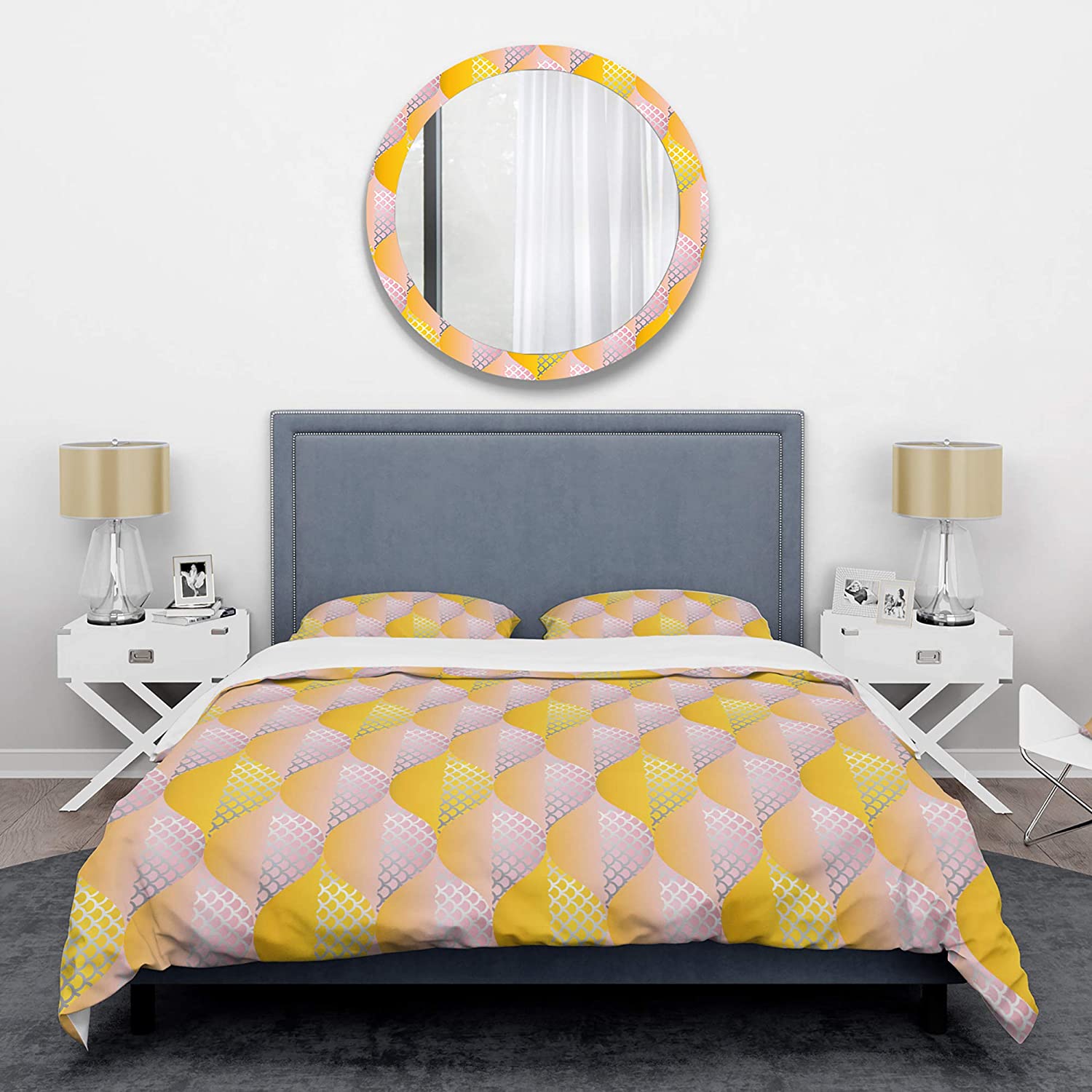Price:$85.76 Geometrical Diamond Pattern IV' Mid-Century Modern Duvet Cover Set : Home & Kitchen