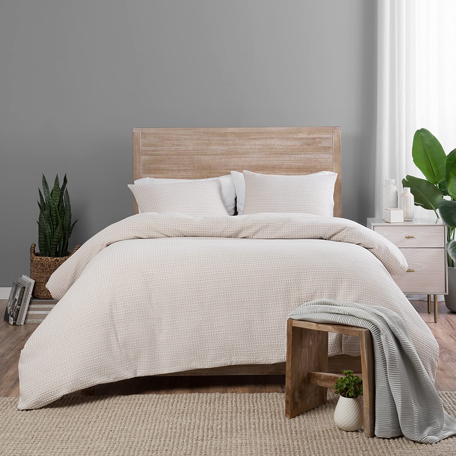 Price:$91.99 17842BEDDQUETAU 3-Piece Duvet Set, Queen, Taupe : Home & Kitchen
