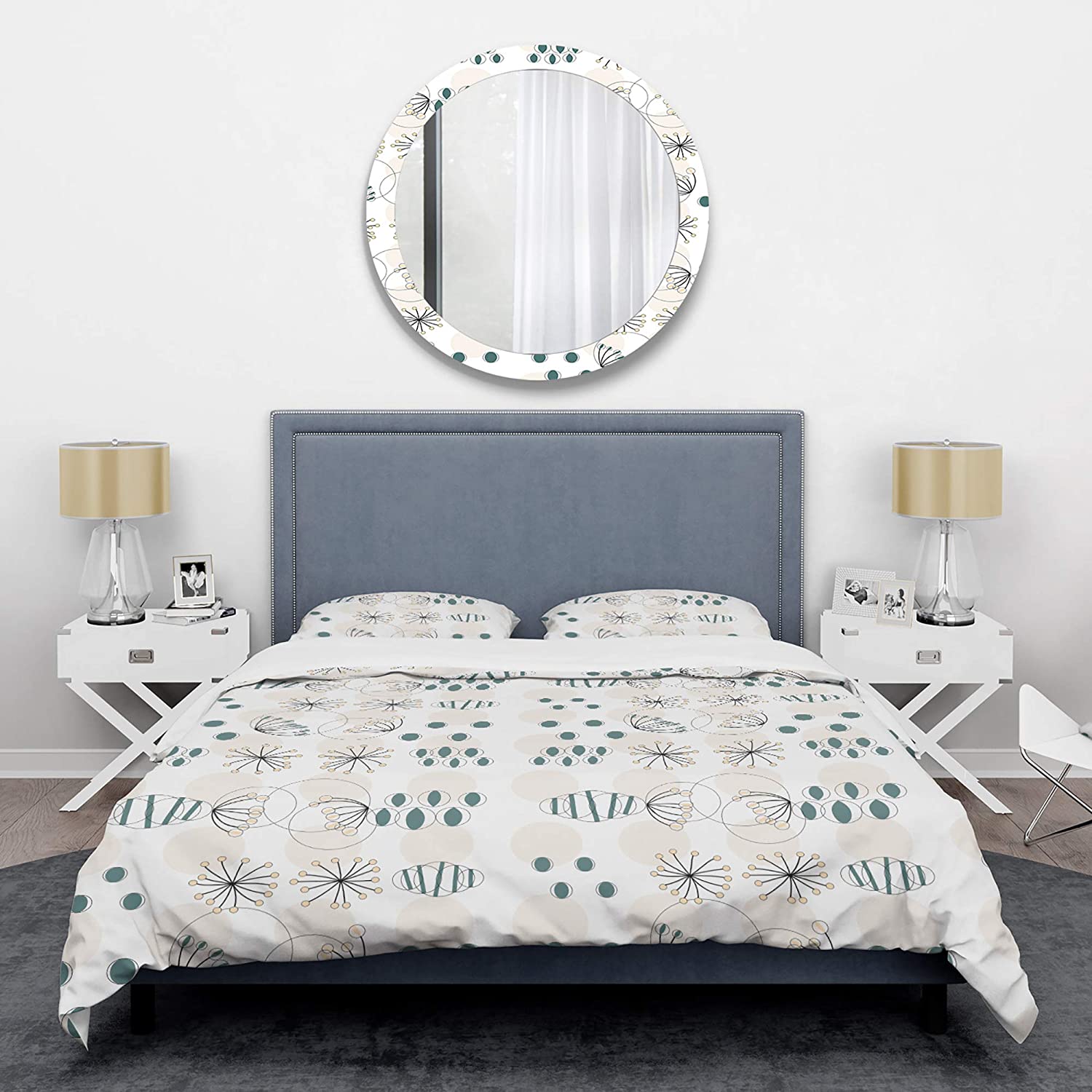 Price:$85.76 'Modern Abstract Geometric Pattern' Mid-Century Modern Duvet Cover Set : Home & Kitchen