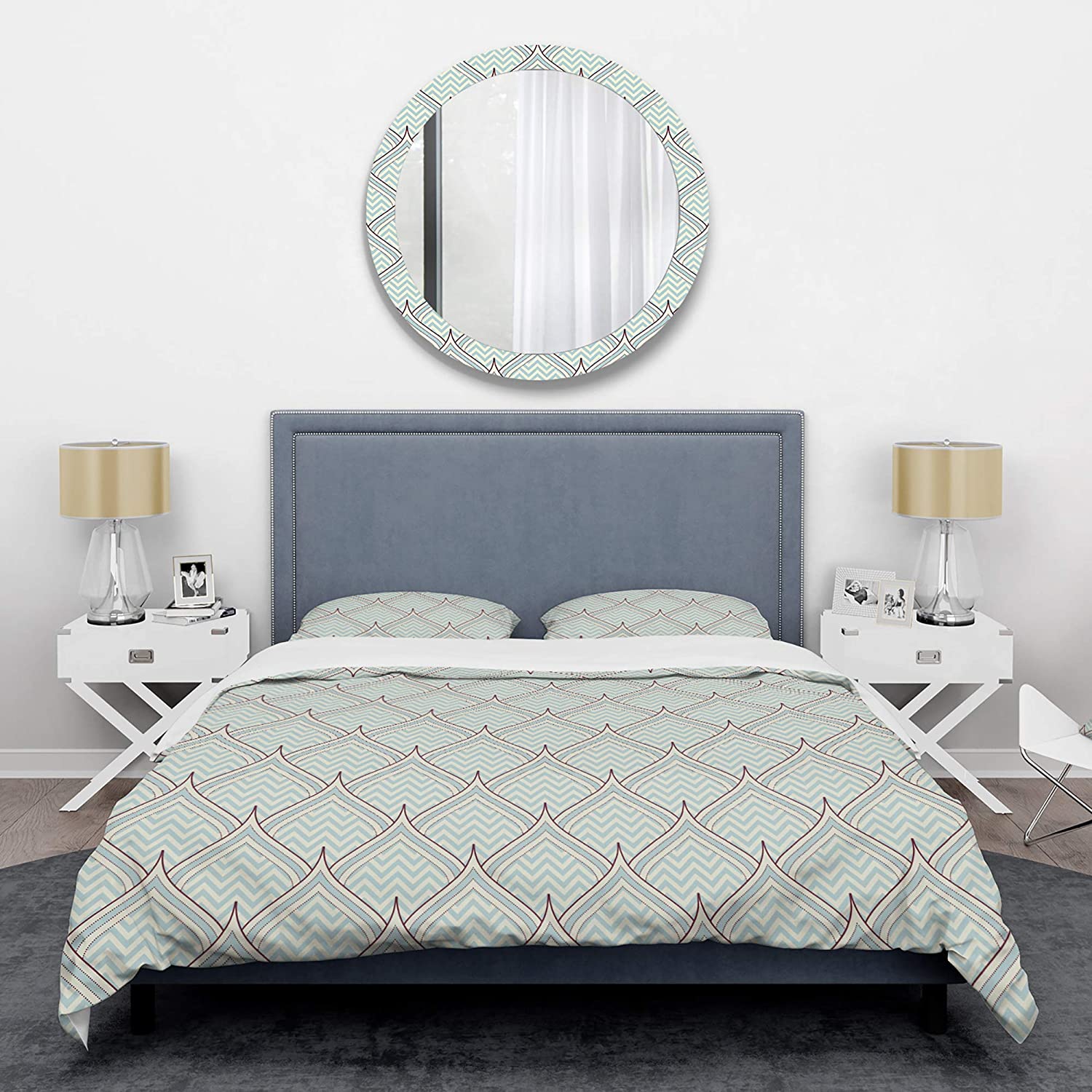 Price:$109.82 'Ornament with Decorative Elements.' Mid-Century Modern Duvet Cover Set : Home & Kitchen