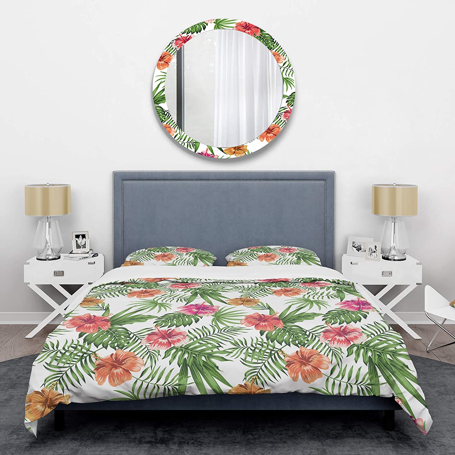 Price:$120.04 Botanicals and Flowers II' Mid-Century Modern Duvet Cover Set : Home & Kitchen