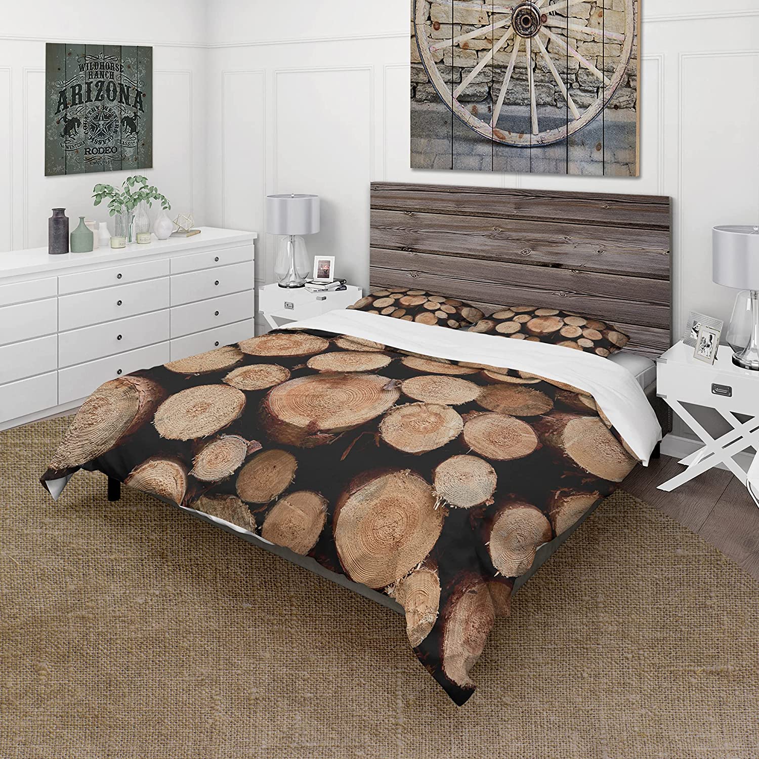 Circle of Firewod' Abstract Duvet Cover Set : Home & Kitchen