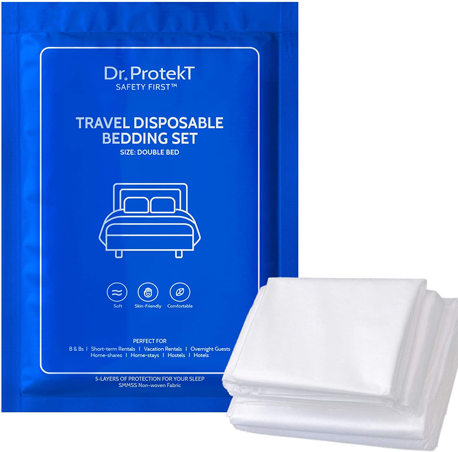 Price:$11.00 Disposable Bedding Set. Protective Layer of Soft & Breathable Non-Woven Sheet, Duvet, & Pillowcase Set for Hotels, Camping & Overnight Stay. : Home & Kitchen