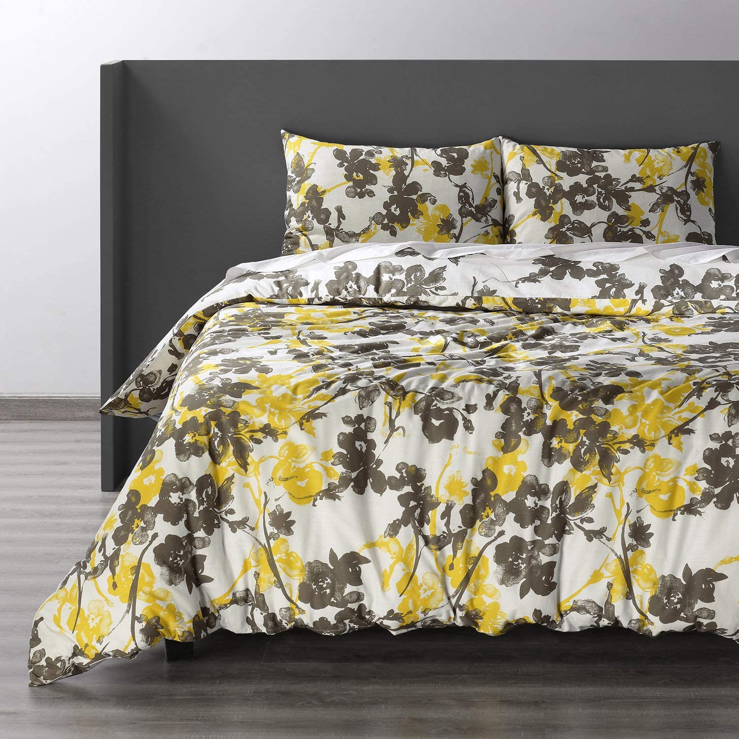 Price:$40.75 Fabrics Furnishings Ashley Yellow Cotton Double Slub Linen Weave Reversible Duvet Set, Queen : Home & Kitchen