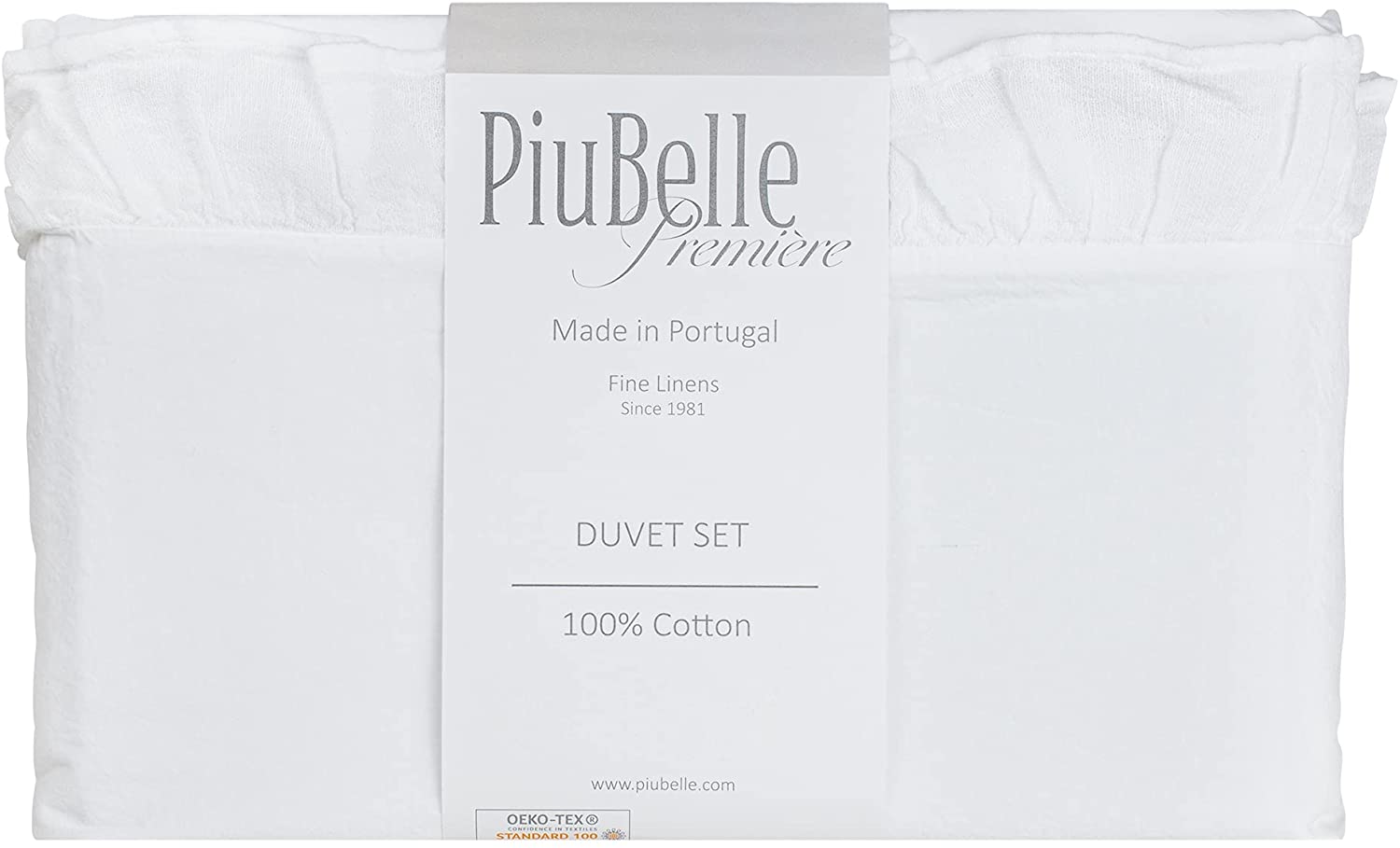Price:$119.97 Belle Piubelle Queen Size Ruffled Gauze Edge 3 Piece Duvet Quit Comforter Cover Set White Luxury Shabby Chic Style 100% Cotton : Home & Kitchen