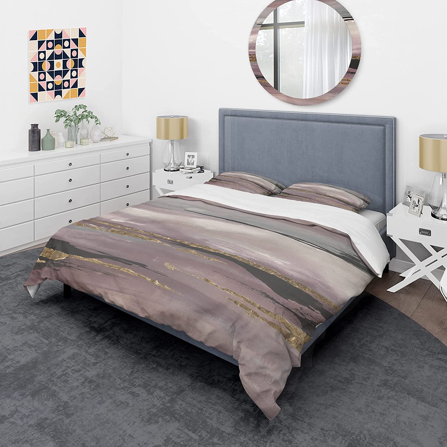 Price:$120.04 'Purple Glam Storm III' Glam Duvet Cover Set : Home & Kitchen