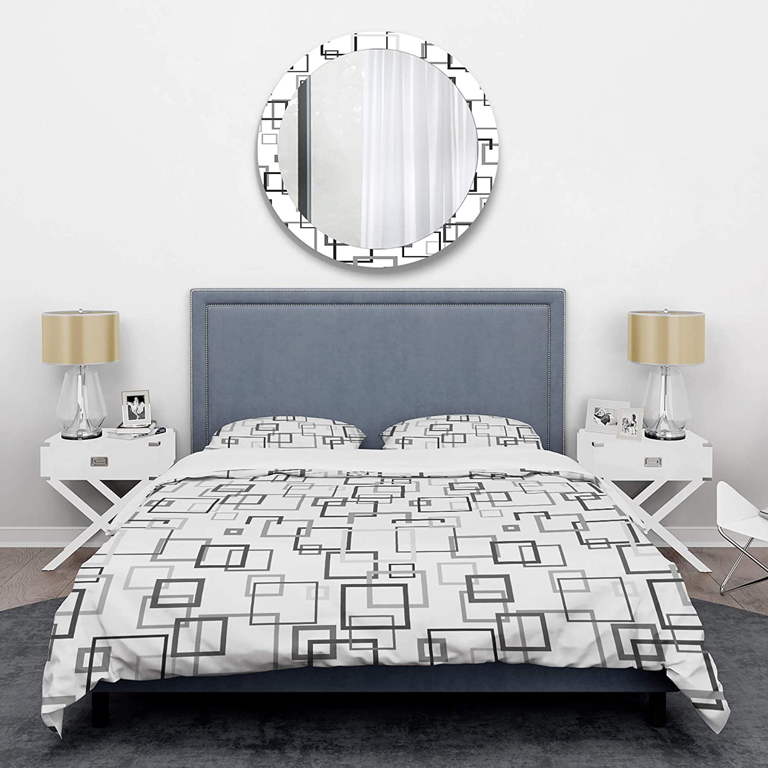 Price:$120.09 'Abstract Retro Design II' Mid-Century Modern Duvet Cover Set : Home & Kitchen