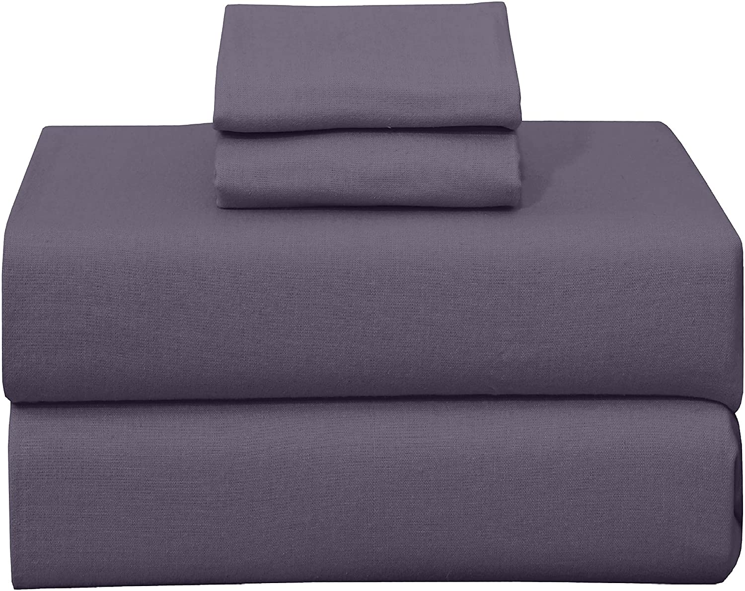 Price:$42.99 100% Cotton 4 Pcs Flannel Sheet Sets, Purple Grey Full Size Bed Sheet Deep Pocket All Seasons, Warm, Super Soft, Breathable, Moisture Wicking Sheet Set Include Flat, Fitted Sheet, 2 Pillowcase : Home & Kitchen