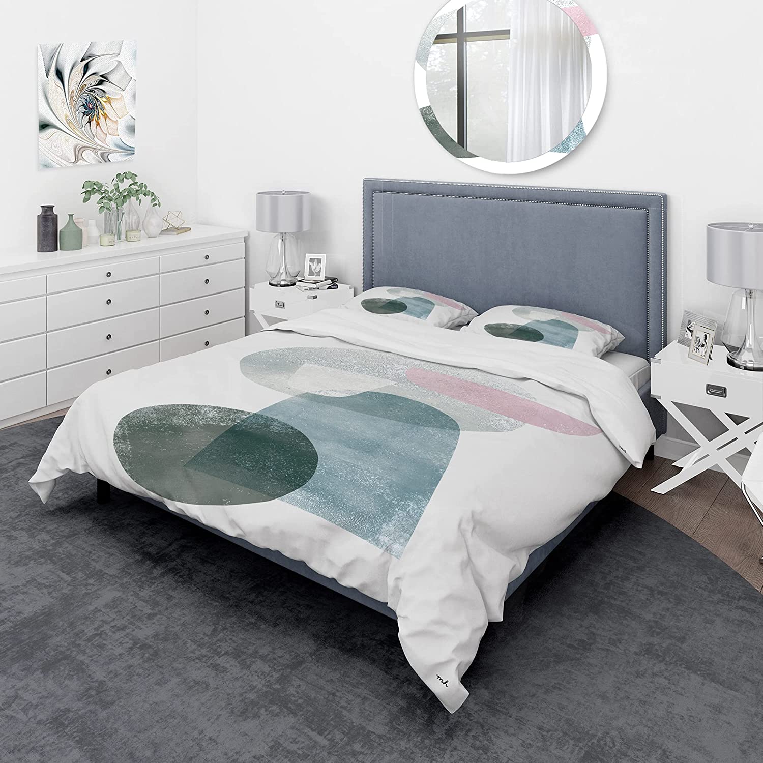 Price:$120.04 'Distressed Dream III' Geometric Duvet Cover Set : Home & Kitchen