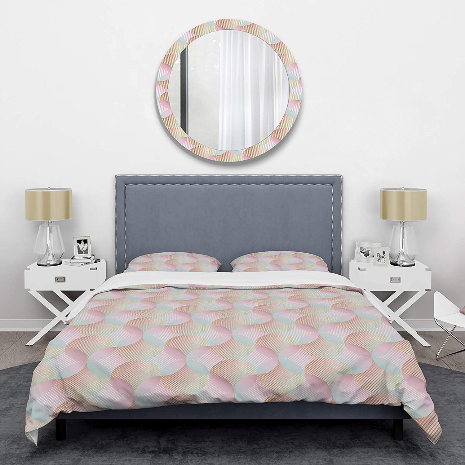 Price:$120.09 'Abstract Design Retro Pattern VII' Mid-Century Modern Duvet Cover Set : Home & Kitchen