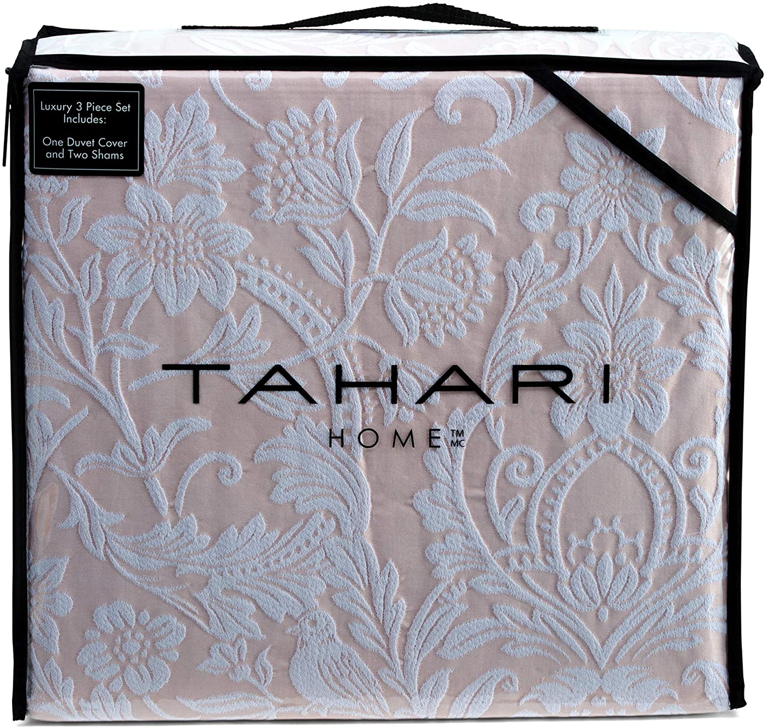 Price:$168.80 Home 100% Cotton Quilted Floral Damask 3pc Full Queen Duvet Cover Set Textured Stitching Embroidered Medallions (Blush, King) : Home & Kitchen