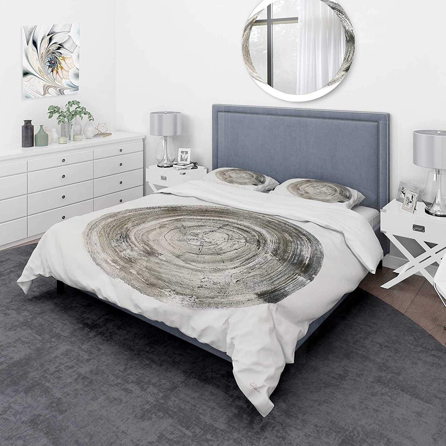 Price:$85.76 'Circle Natural Elements IV' Geometric Duvet Cover Set : Home & Kitchen