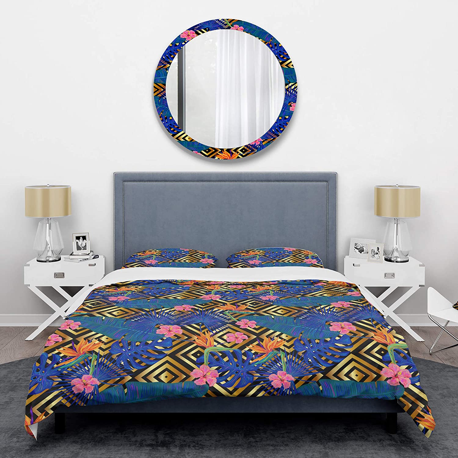 Price:$120.04 'Abstract Retro Design I' Mid-Century Modern Duvet Cover Set : Home & Kitchen