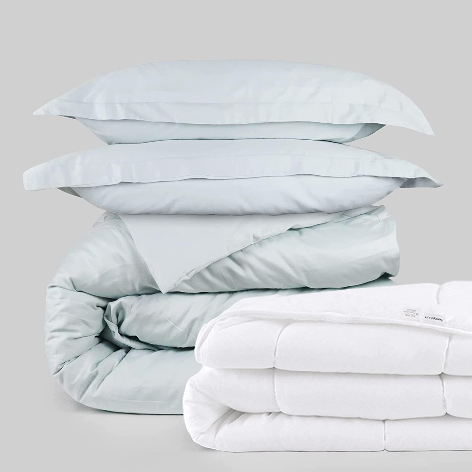Price:$51.28 Perfect Duvet Bundle - 3 Piece Duvet Set (Full, Light Blue) & Microfiber Shell Comforter (Full) : Home & Kitchen