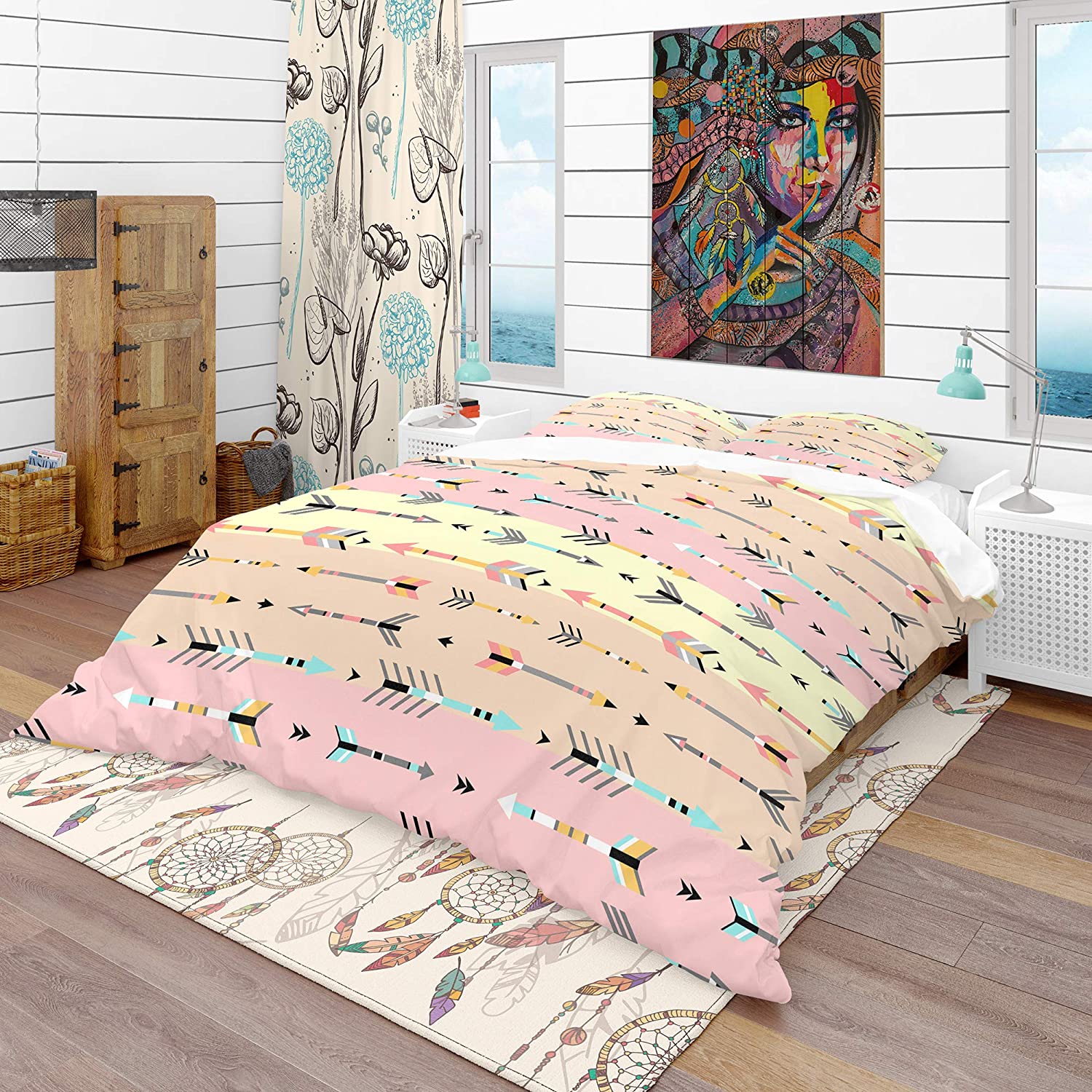 Price:$85.76 'Tribal Arrows Boho Pattern' Southwestern Duvet Cover Set : Home & Kitchen