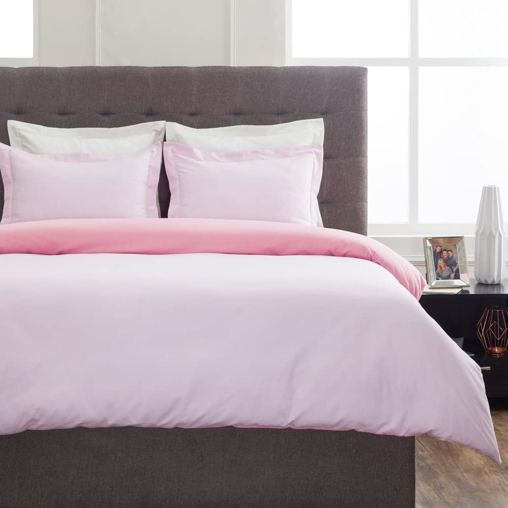 Price:$65.49 Linens Grant Reversible Cotton SLUB Duvet Set (Light Lilac/Peony) - Queen : Home & Kitchen