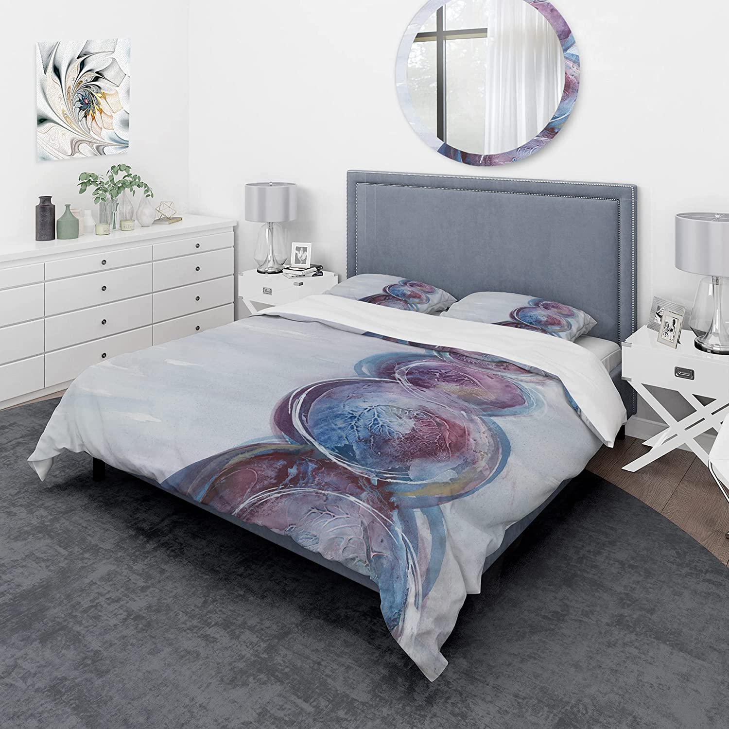 Price:$109.78 'Purple Starting Over I' Geometric Duvet Cover Set : Home & Kitchen
