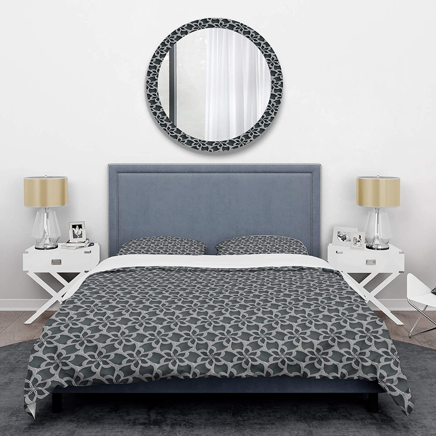 Price:$109.78 'Floral 3D Pattern Background.' Mid-Century Modern Duvet Cover Set : Home & Kitchen