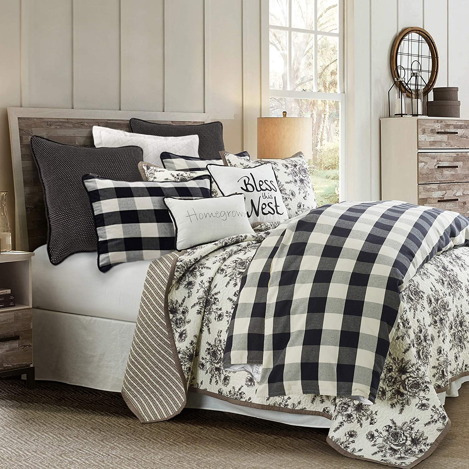 Price:$240.00 Accents 3 PC Camille Duvet Set, Super King, Black : Home & Kitchen