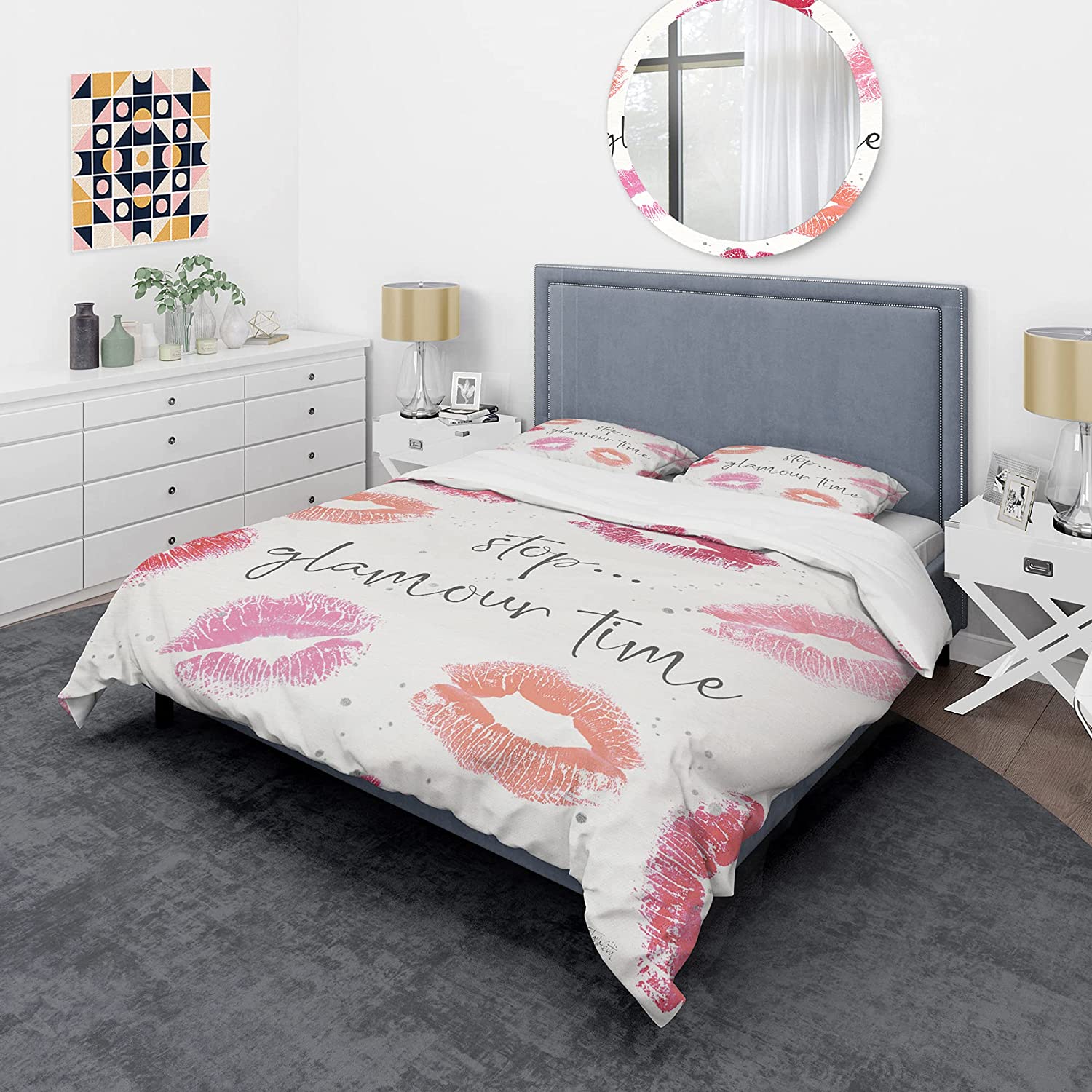 Price:$109.78 'Chic Accents VI' Glam Duvet Cover Set : Home & Kitchen