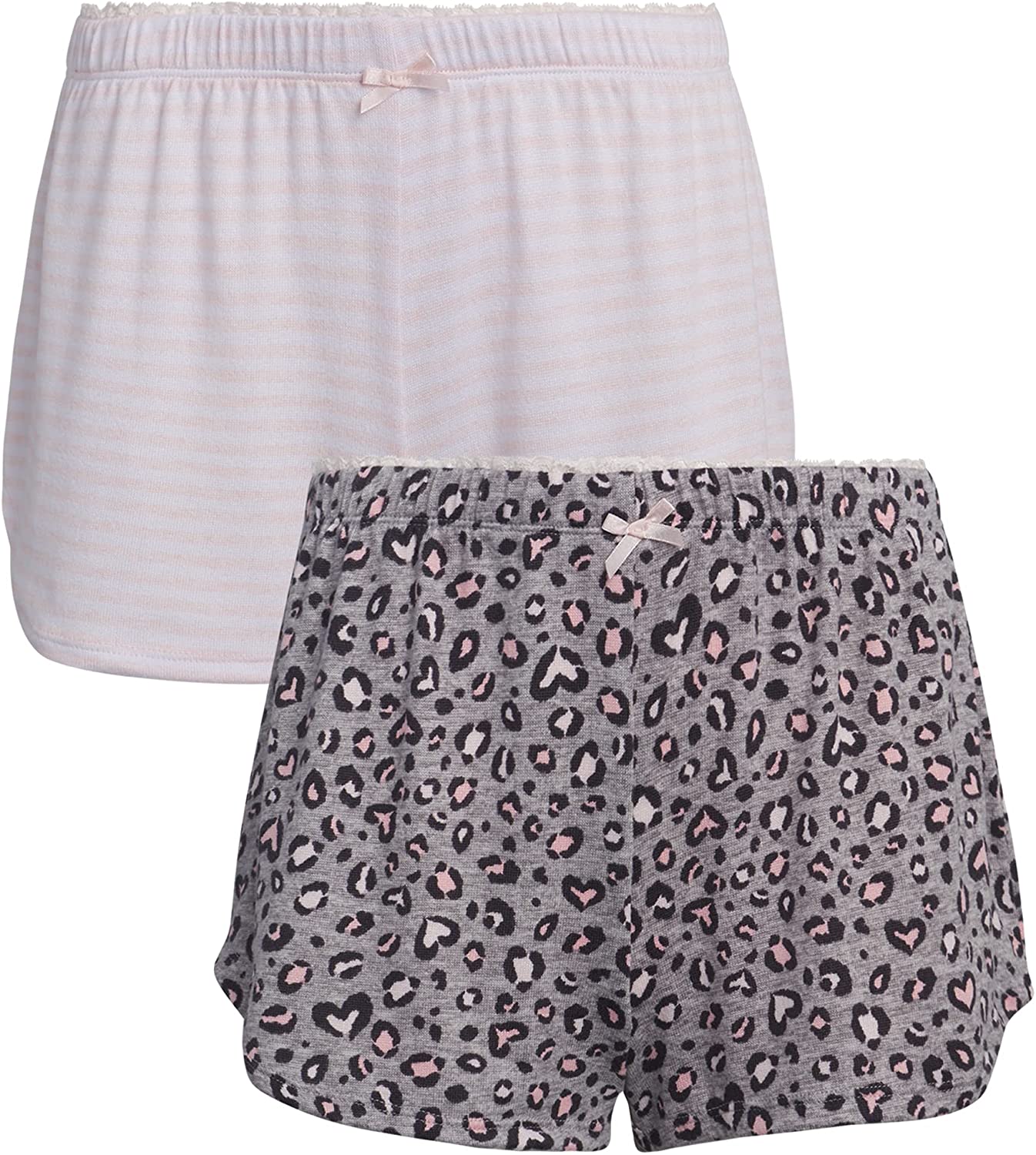 Price:$14.99 Monroe Women's Pajamas – Super Soft Sleep Shorts (2 Pack), Size Medium, Animal/Stripe at Amazon Women’s Clothing store