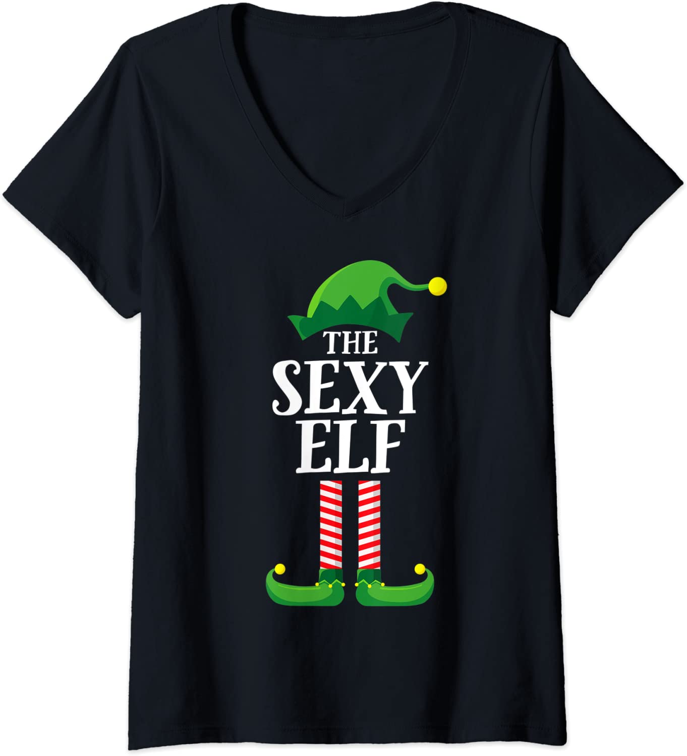Price:$18.88 Sexy Elf Matching Family Group Christmas Party Pajama V-Neck T-Shirt : Clothing, Shoes & Jewelry