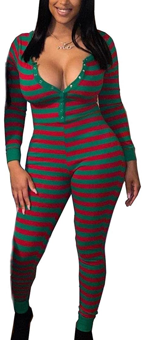 Price:$15.99 Onesie for Women Fleece Hooded Jumpsuit Zipper Romper Sexy One Piece Pajamas Sleepwear at Amazon Women’s Clothing store