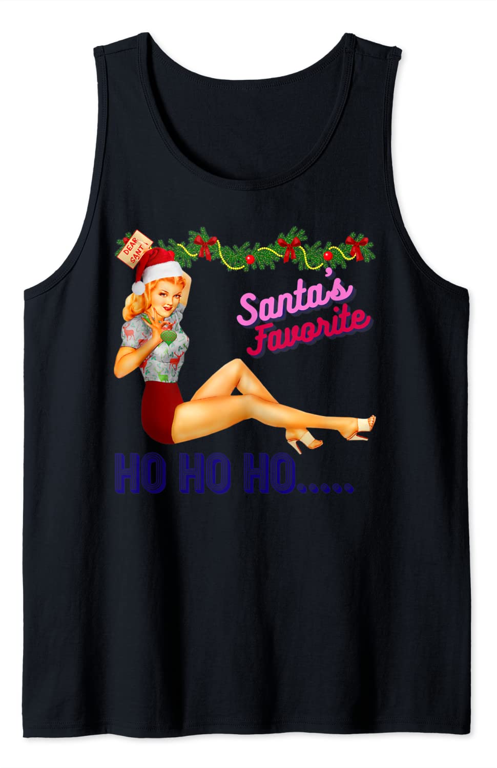Price:$19.99 Ho Ho Nice Naughty Dirty Joke Meme Retro Tank Top : Clothing, Shoes & Jewelry