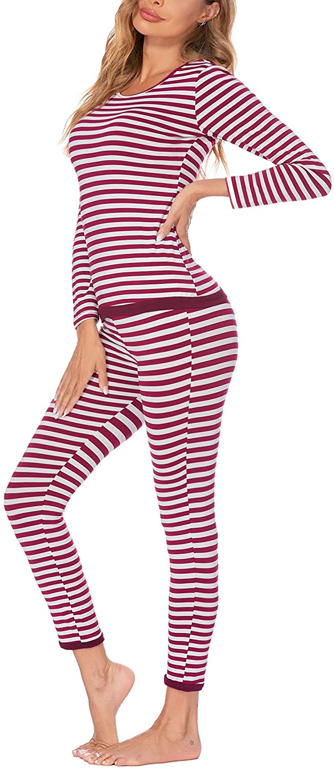 Price:$24.99 Women's Thermal Underwear Sets Micro Fleece Lined Long Johns Base Layer Thermals 2 Pieces Set at Amazon Women’s Clothing store