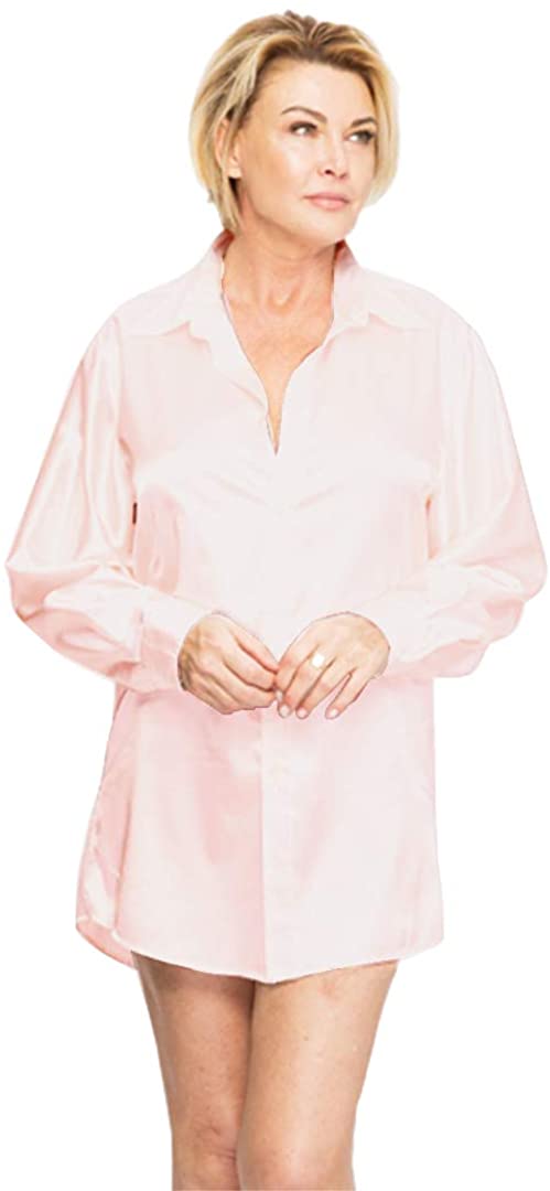 Price:$168.00 100% Pure Mulberry Silk Boyfriend Style Nighshirt Pure Silk Pajamas at Amazon Women’s Clothing store