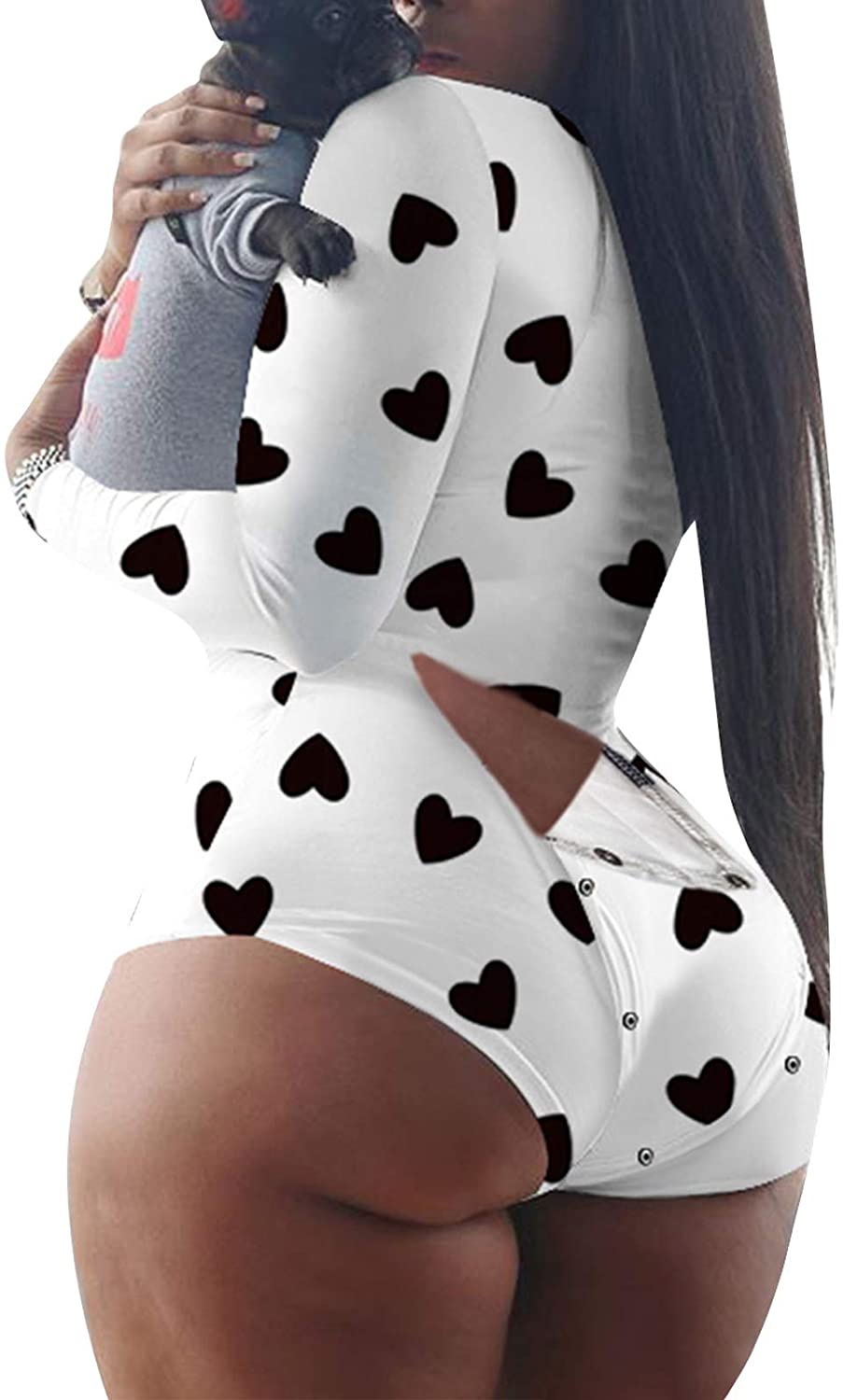 Price:$23.99 Women's Sexy Onesie Pajamas One Piece Bodysuit Bodycon Romper Short Jumpsuit : Clothing, Shoes & Jewelry