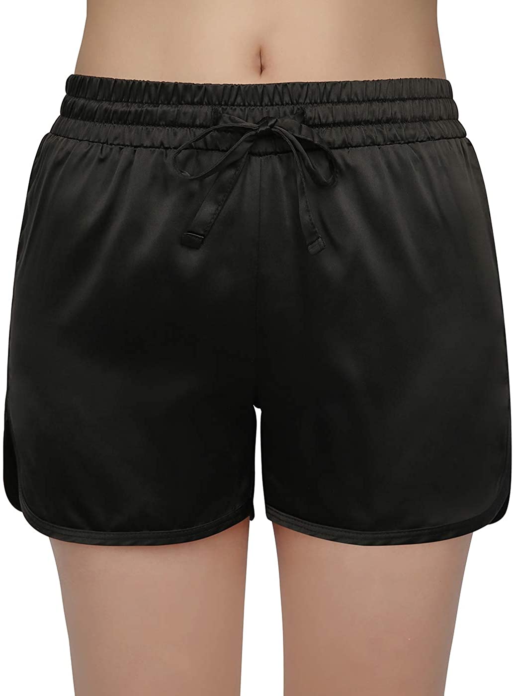 Price:$4.99 Satin Sleep Shorts for Women - Sexy Womens Boxer Lingerie in 3 Cute Colors at Amazon Women’s Clothing store