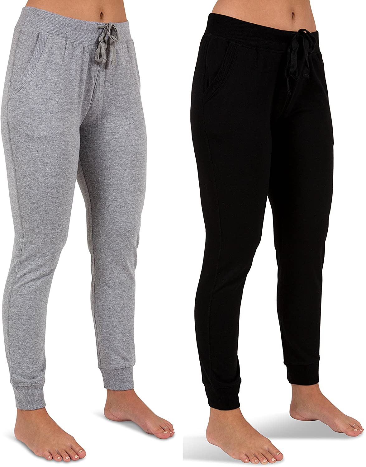 Price:$19.99 Basics Women's 2 Pack Yoga Activewear Jogger Capri Cropped Sweat Lounge Pants at Amazon Women’s Clothing store