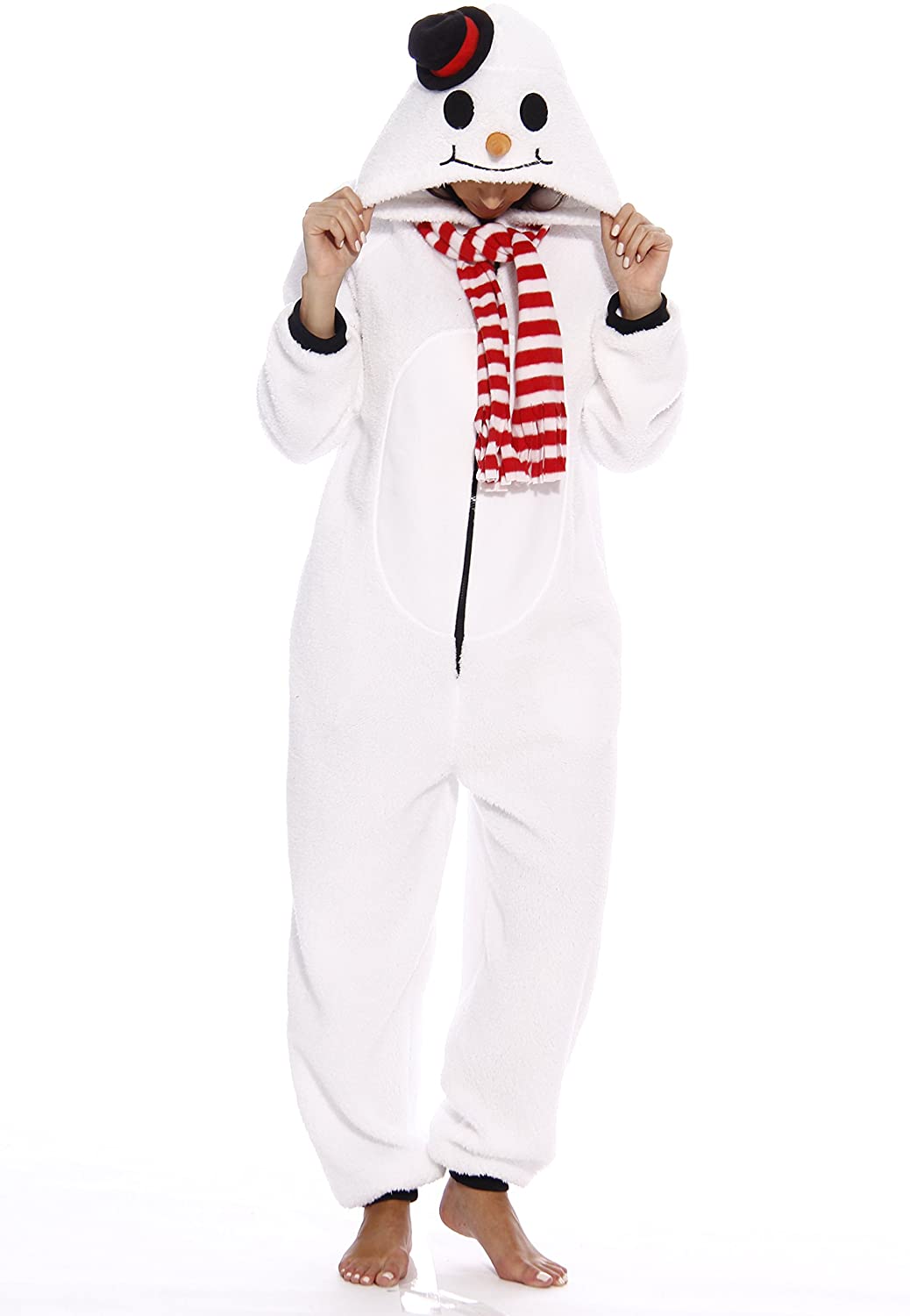 Price:$49.99 Adult Christmas Onesie for Women Sherpa One-Piece Pajamas : Clothing, Shoes & Jewelry