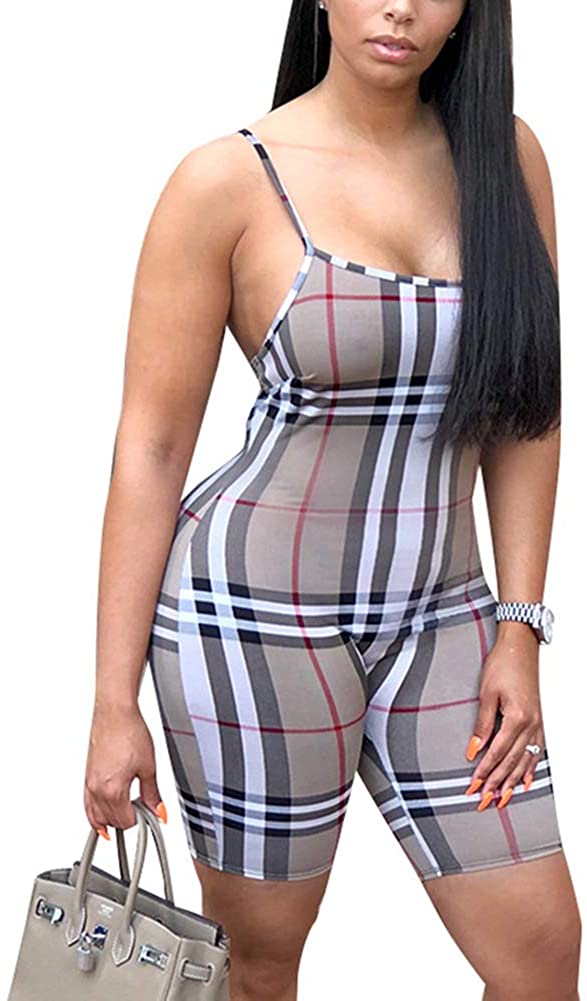 Price:$16.88 Women's Sexy Bodycon Romper Spaghetti Strap Short Pants One Piece Jumpsuits Clubwer : Clothing, Shoes & Jewelry