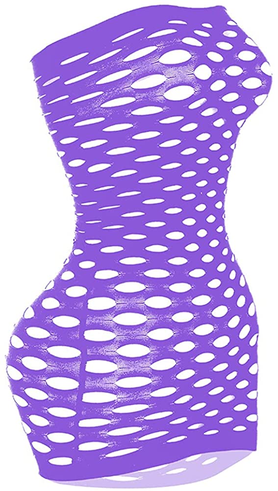 Price:$6.99 Sexy Costumes Womens Mesh Chemise Dress Fishnet Lingerie Babydoll Nighties Minidress Perspective Lingerie, Purple, One Size: Clothing, Shoes & Jewelry