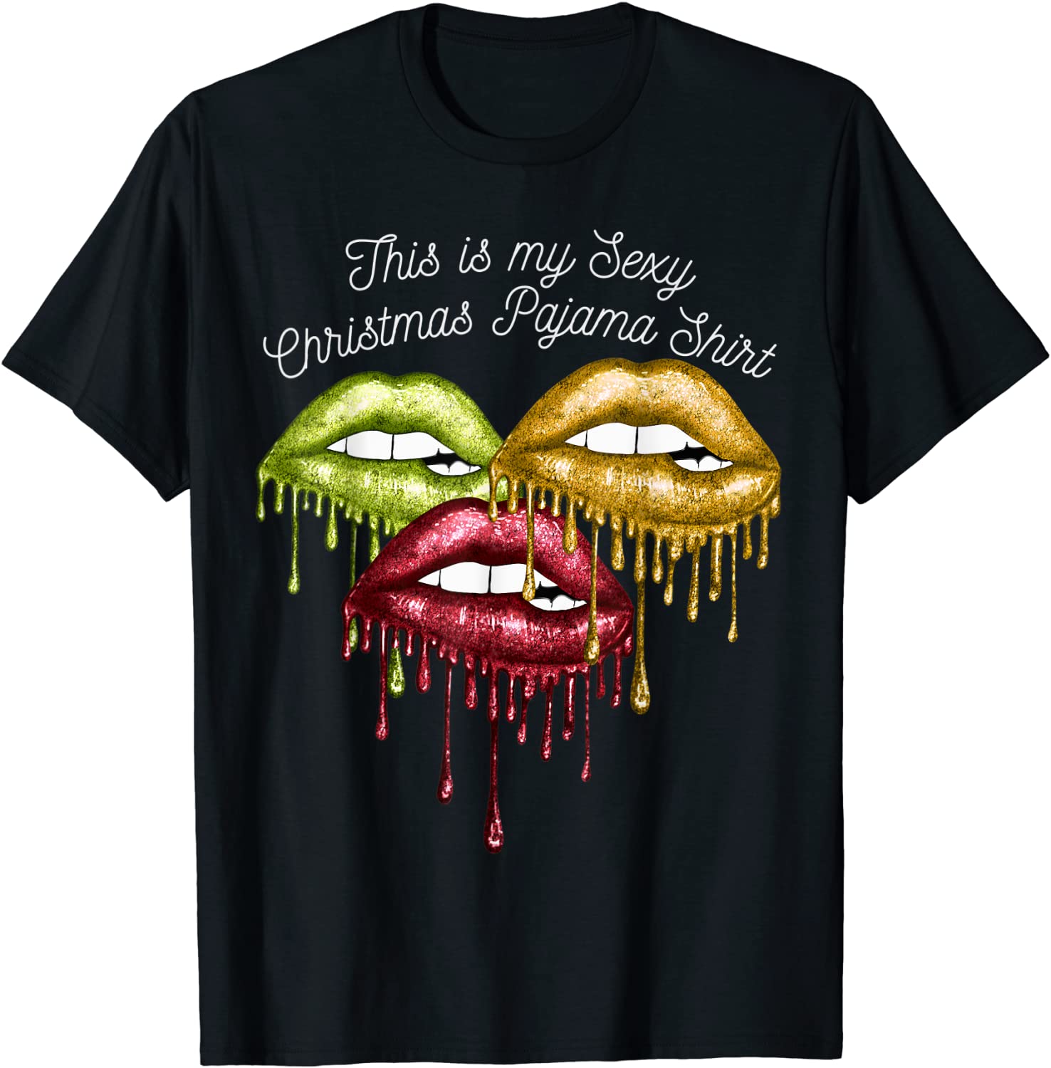 Price:$19.99 is My Sext Christmas Pajama Top T-Shirt : Clothing, Shoes & Jewelry