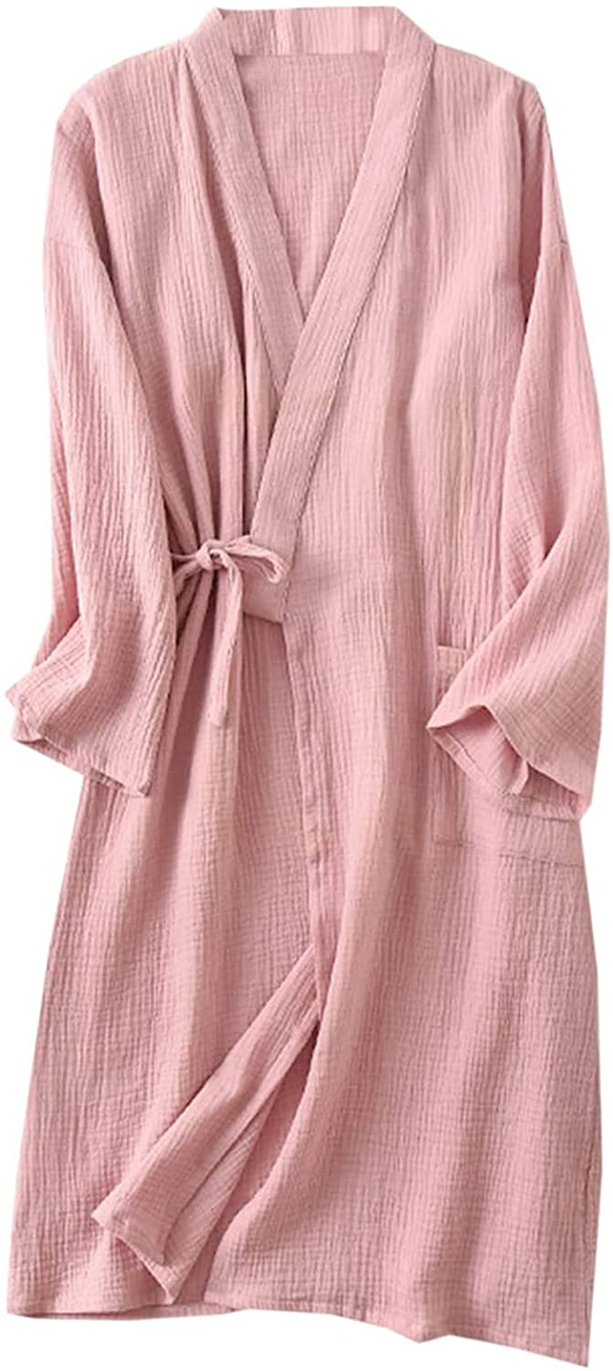 Price:$14.99 Women's Robe Soft Cotton Gauze Kimono Bathrobe Loungewear at Amazon Women’s Clothing store