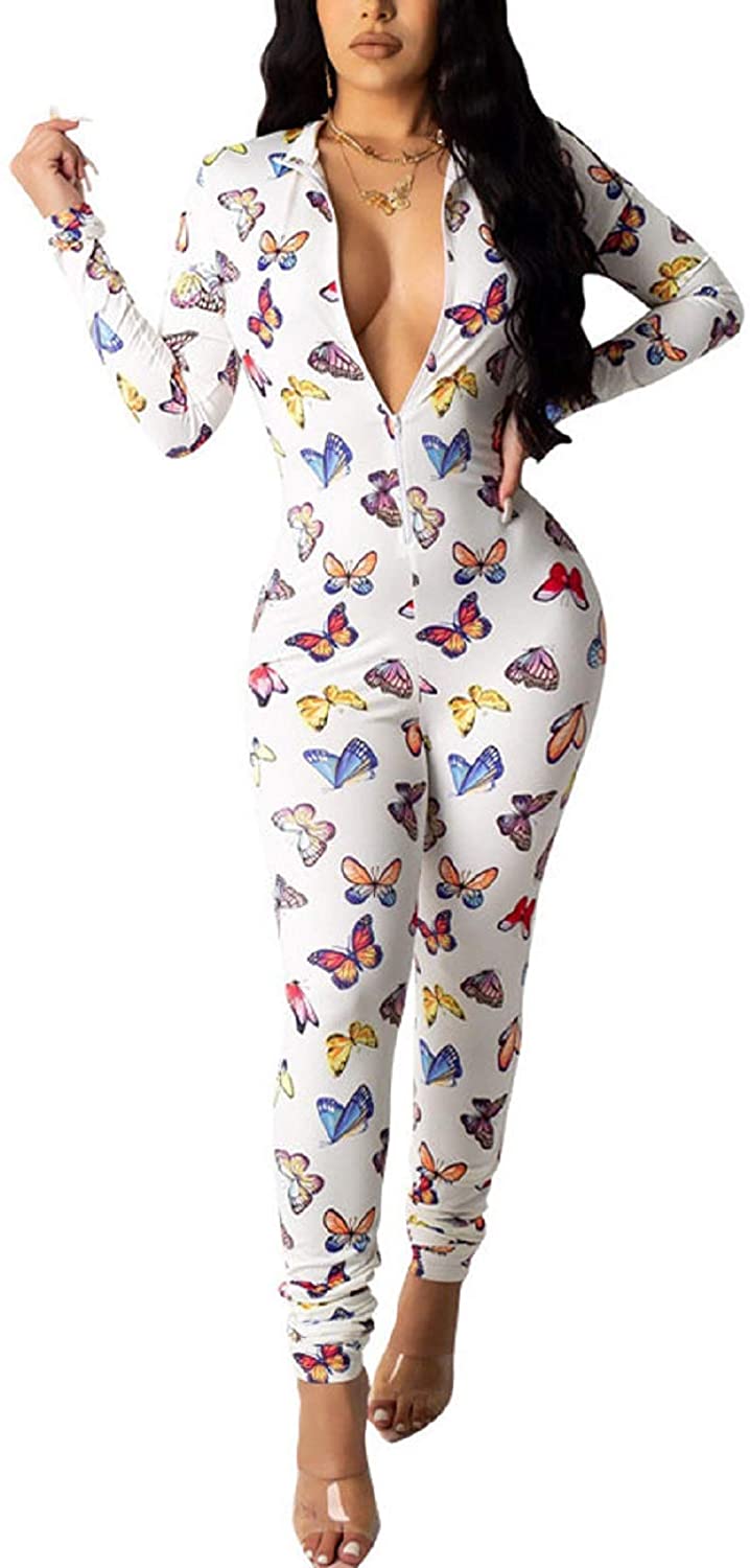 Price:$12.99 Women Sexy Onesies Deep V Neck Long Sleeve Pajamas Bodysuit Romper Jumpsuit Sleepwear onies pjs Clubwear : Clothing, Shoes & Jewelry