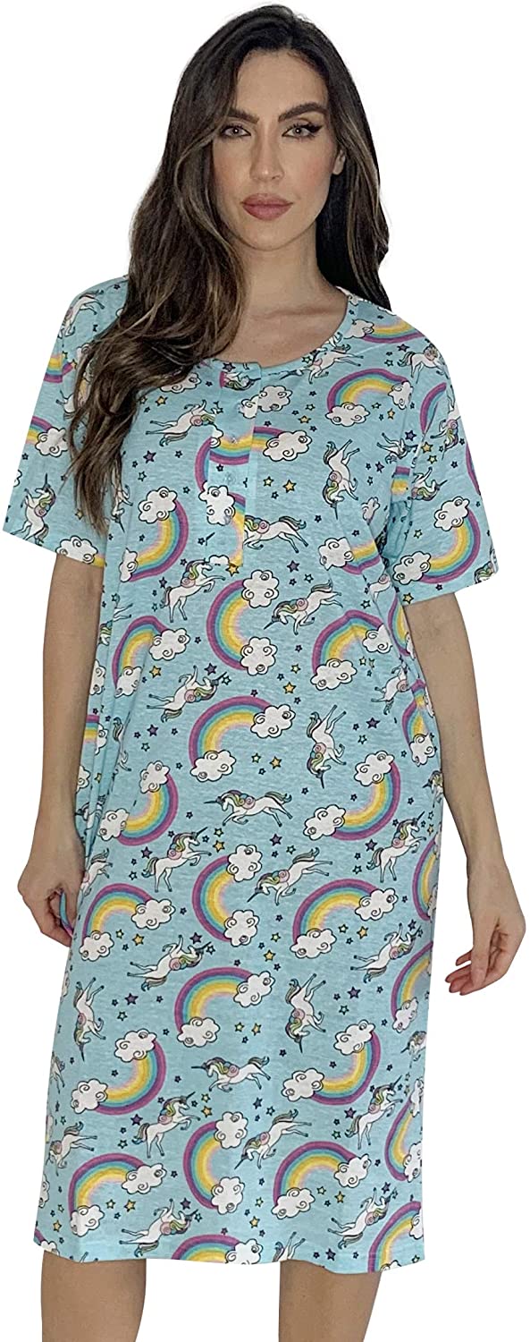 Price:$12.74 Love Short Sleeve Nightgown Sleep Dress for Women at Amazon Women’s Clothing store
