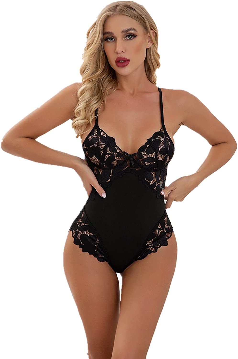 Price:$9.99 Sexy Pajama Set for Women Lace Cami and Shorts : Clothing, Shoes & Jewelry