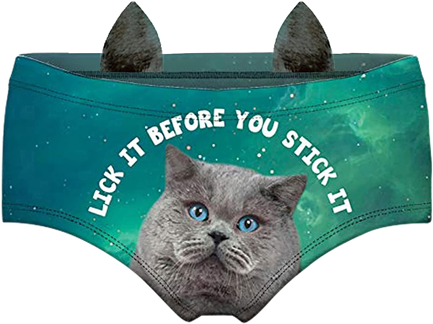 Price:$7.99 Women's Flirty Sexy Funny Naughty 3D Printed Animal Tail Underwears Briefs Gifts With Cute Ears at Amazon Women’s Clothing store